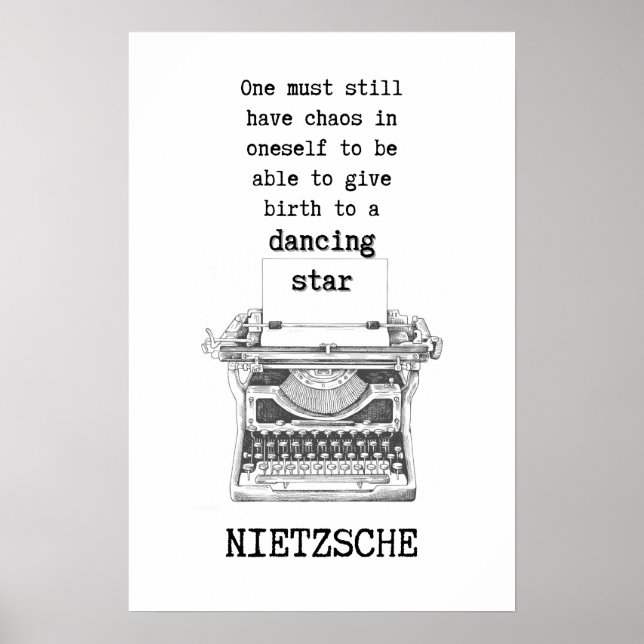 Poster Caos e aspas de dança STAR de Nietzsche (Frente)