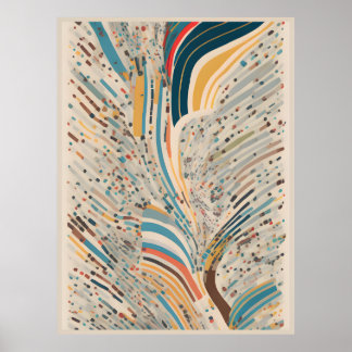 Poster Caos Estruturado: Harmonia em Abstrato