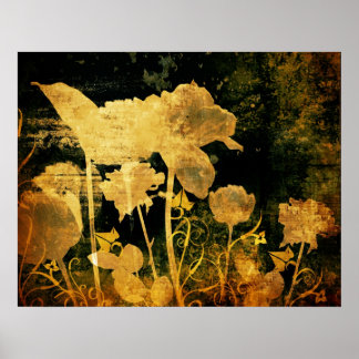 Poster Caos floral antigo