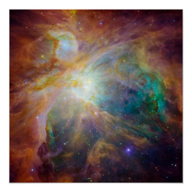 Pôster Caos no Coração da Imagem Composta de Spitzer Hubb (Frente)