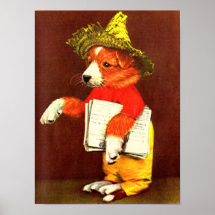 Poster cãozinho bem vestido