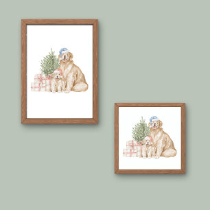 Poster Cãozinho de Natal bonito