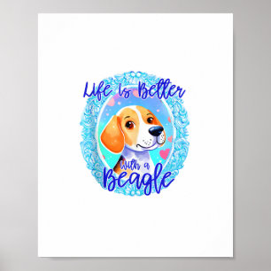 Poster Cãozinho dona da Beagle cachorrinho mamã beagle cã