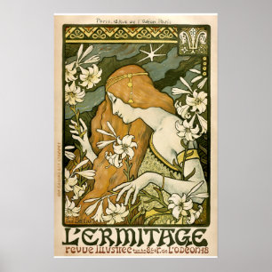 Pôster Capa Art Nouveau L'Ermitage por Paul Berthon
