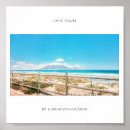 Poster Capa Cidade Montanha da Mesa Praia Vista do Oceano