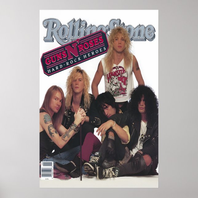 Poster Capa da Revista Rolling Stone de Guns N Roes de 19 (Frente)