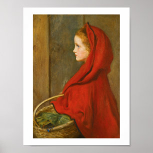 Poster Capa de equitação vermelha por Millais