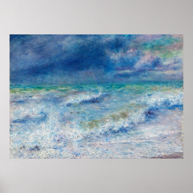 Poster Capa de Mar Azul por Impressionista Renoir (Frente)