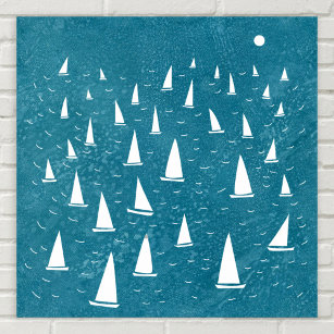 Poster Capa de Mar da Embarcação de Navegação