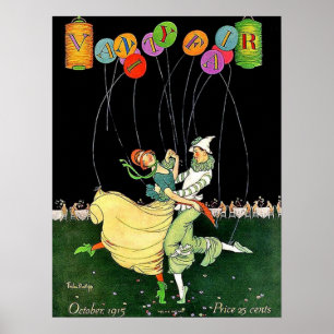 Pôster Capa de revista 1915 de Vanity Fair do vintage