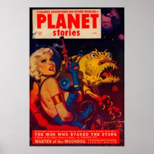 Pôster Capa de revista das histórias do planeta