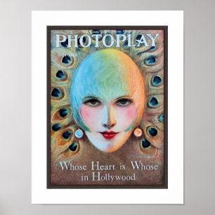 POSTER CAPA DE REVISTA DE CINEMA ANTIGA DOS ANOS 1920