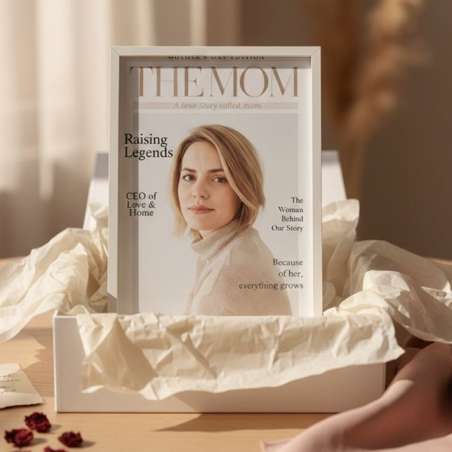 Poster Capa de Revista Personalizada de Luxo para o Dia d (Criador carregado)