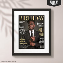 Capa de Revista Personalizada para Ele Cartaz de A
