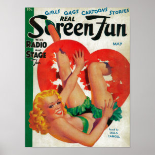 Poster Capa de revista real do divertimento da tela