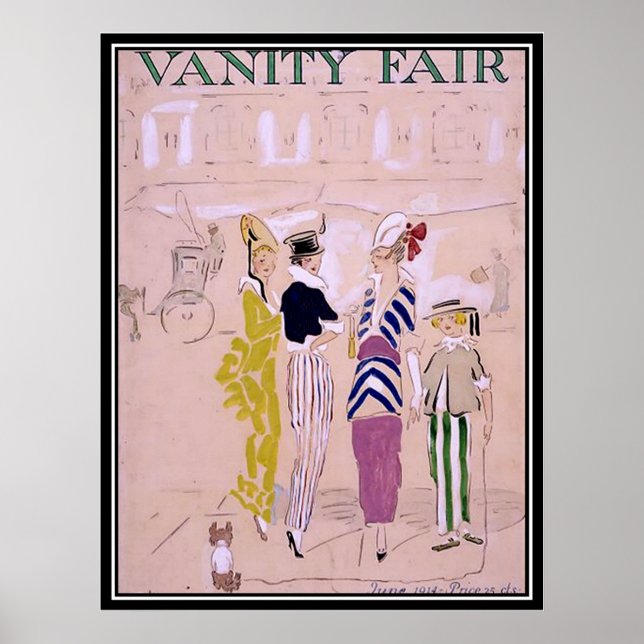 Pôster Capa de Revista Vintage de 1914 Cartaz Art Déco (Frente)