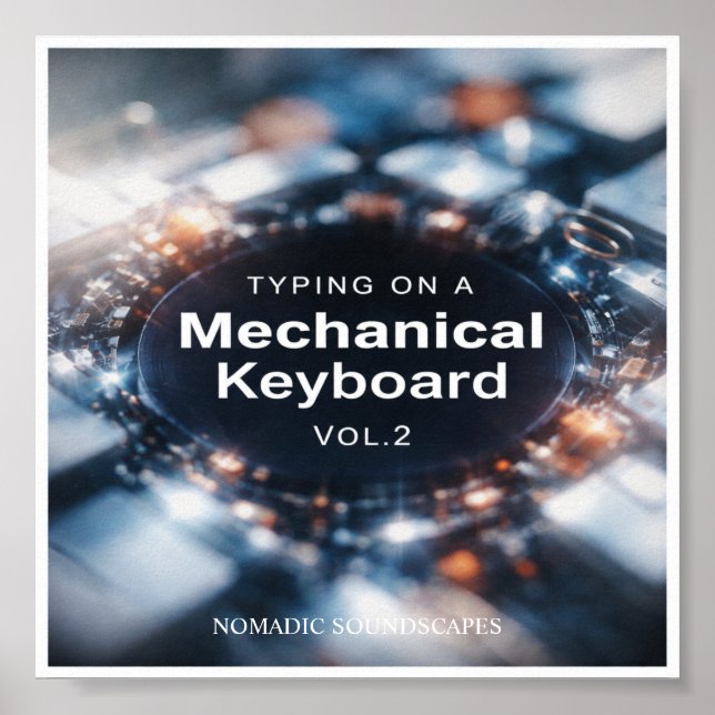 Poster Capa do Álbum Typing on a Mechanical Keyboard Vol. (Frente)
