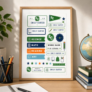 Poster Capa Personalizada de Escola de Ciências Verde-Nav