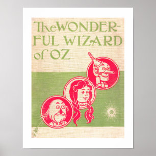 Poster Capa traseira do livro O Maravilhoso Mágico de Oz