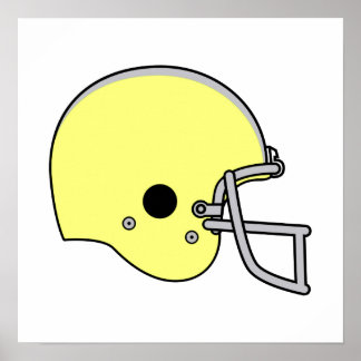 Poster Capacete Amarelo de Futebol