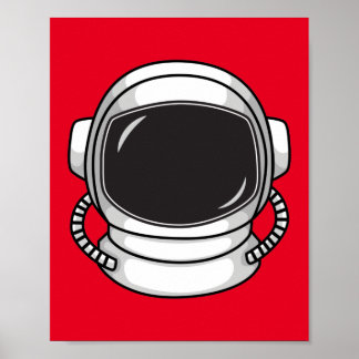 Poster capacete astronauta