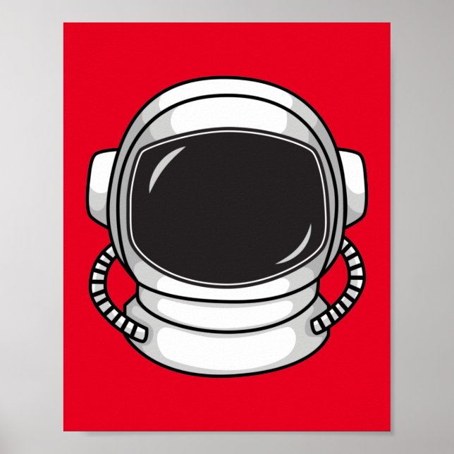 Poster capacete astronauta (Frente)