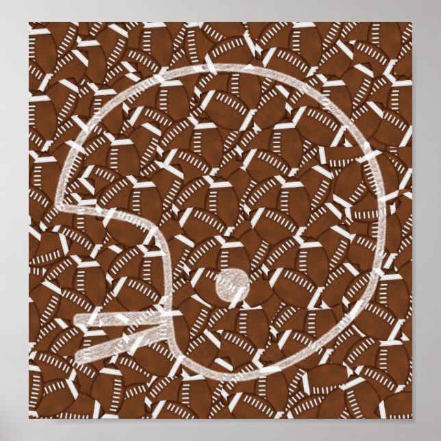 Pôster Capacete de futebol (Frente)