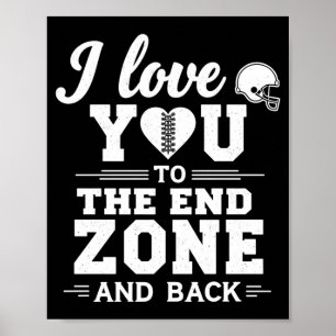 Poster Capacete de Futebol Americano Masculino Love To Th
