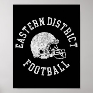 Poster Capacete de Futebol Retrô do Distrito Leste