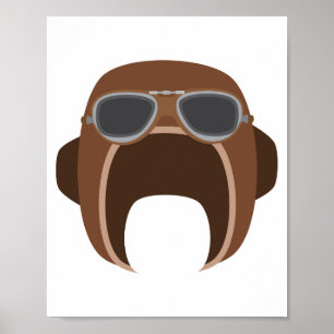 Poster Capacete de Piloto