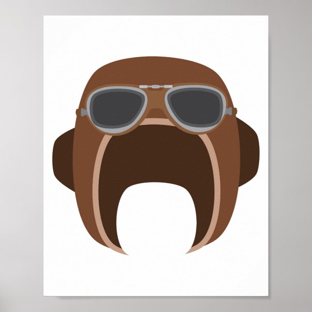 Poster Capacete de Piloto (Frente)