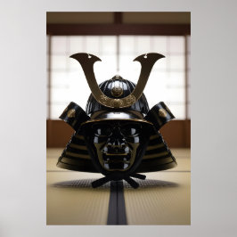 Poster Capacete de Samurai Japonês