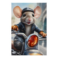 Capacete e Jaqueta do mouse giro em uma motociclet