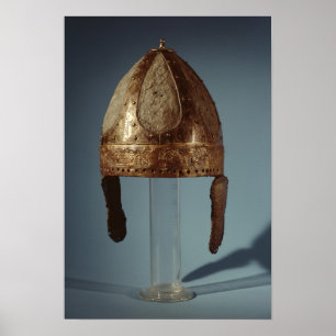 Pôster Capacete europeu do combate da guerra, c.500