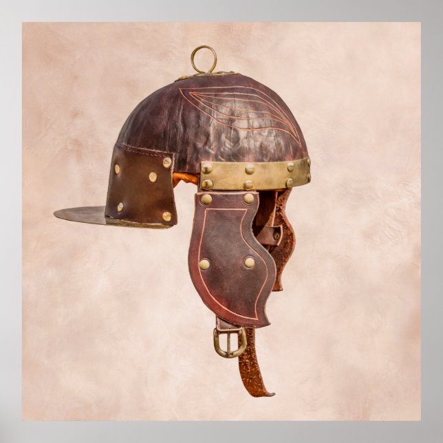 Poster Capacete militar romano antigo (Frente)
