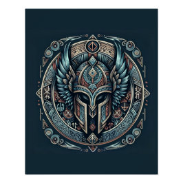 Pôster Capacete Mystic Viking Rune