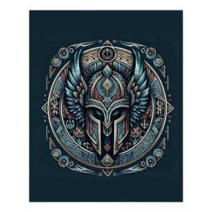 Pôster Capacete Mystic Viking Rune