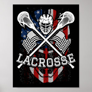 Poster Capacetes De Lacrosse E Sticks