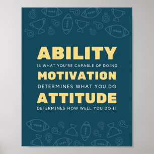 Poster Capacidade, Motivação, Atitude Na Educação Escolar