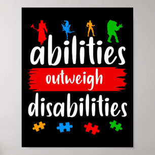Poster Capacidade supera as deficiências Autismo Sensibil