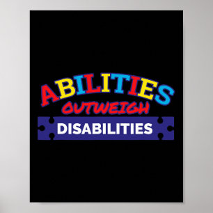 Poster Capacidade Supera Deficiências Autismo Sensibiliza