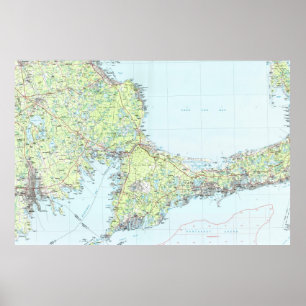 Pôster Cape Cod Mapa (1986)