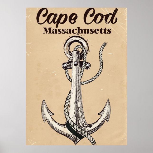 Pôster Cape Cod Massachusetts Cartaz de viagem vintage (Frente)