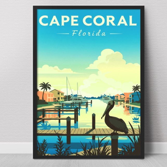Poster Cape Coral Florida Antigo (Criador carregado)
