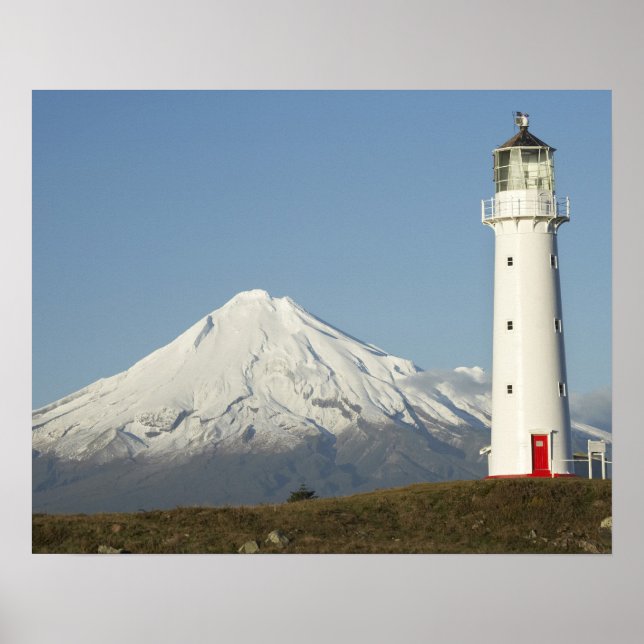 Pôster Cape Egmont Lighthouse e Mt Taranaki / Mt (Frente)