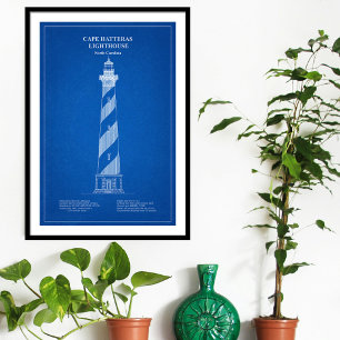 Poster Cape Hatteras Lighthouse - Carolina do Norte - AD