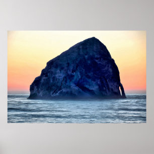 Poster Cape Kiwanda Haystack Rock em Sunset, Oregon