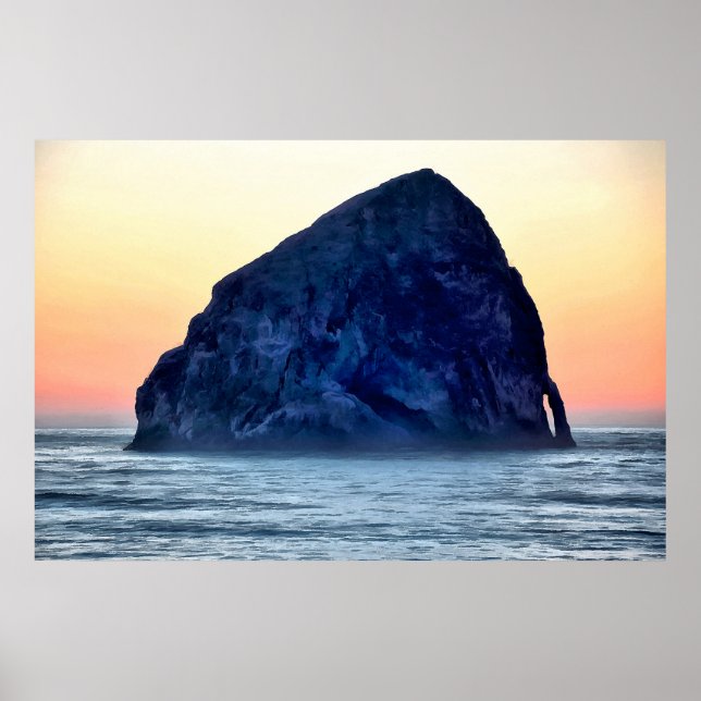 Poster Cape Kiwanda Haystack Rock em Sunset, Oregon (Frente)