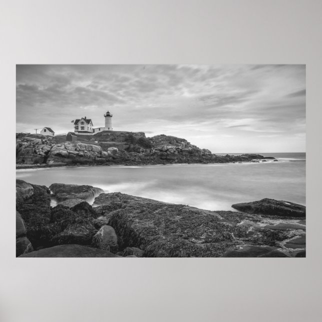 Poster Cape Neddick Nubble Lighthouse, York, EUA (Frente)