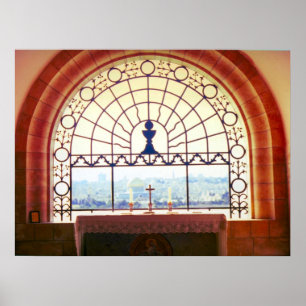 Poster Capela de Jerusalem "Dominus Flevit", o Monte das